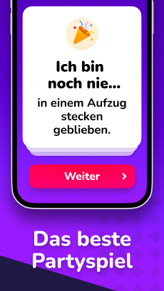 Screenshot Jeg har aldrig app