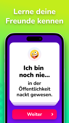 Screenshot Jeg har aldrig app