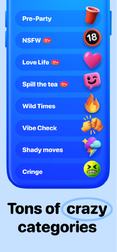 Screenshot Я никогда не app