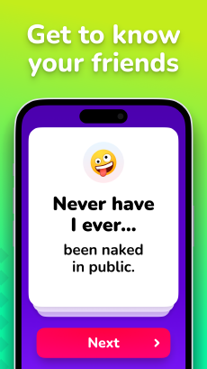 Screenshot Never Have I Ever app
